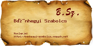 Bánhegyi Szabolcs névjegykártya